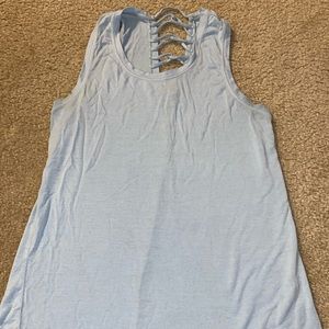 Baby blue work out top